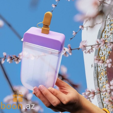 Бутылка для воды  в форме "Эскимо" Ice cream bottle (fiolet)